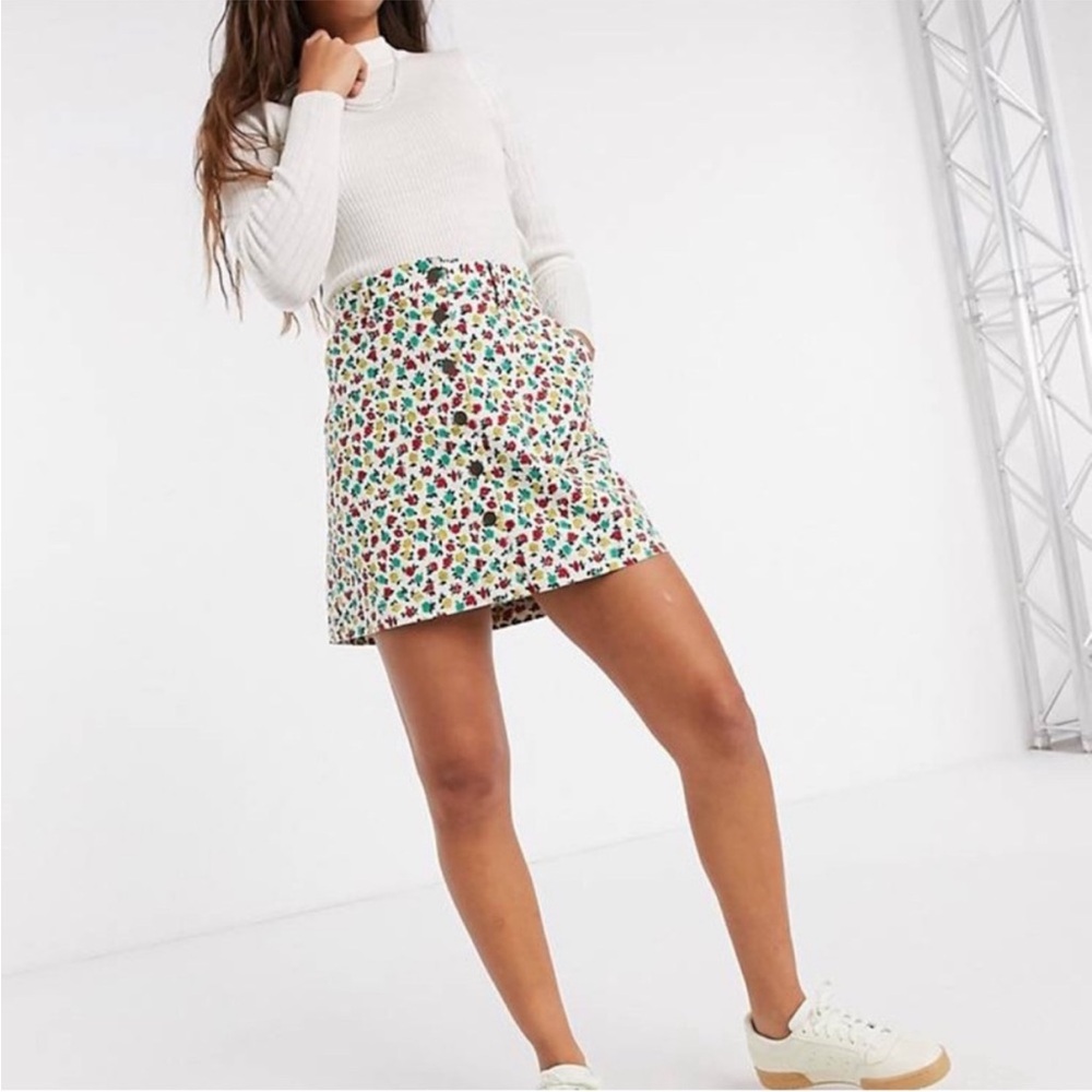 J. Crew Vibrant Floral Mini Skirt